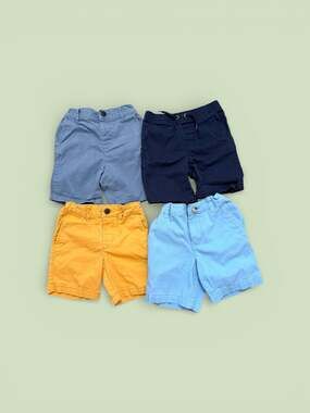 Lot of 4 Toddler Boys Chino Twill Shorts 3T DKNY & The Children's Place